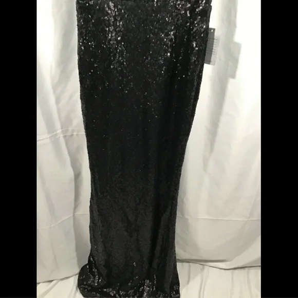 NWT $300 Dress the Population Raven Sequin Gown Matte Black [SZ Medium ] -  coffeafoods.com